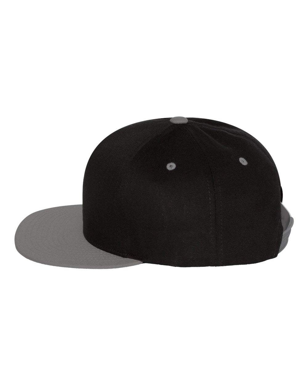 2 Colored Five-Panel Flat Bill Snapback Cap