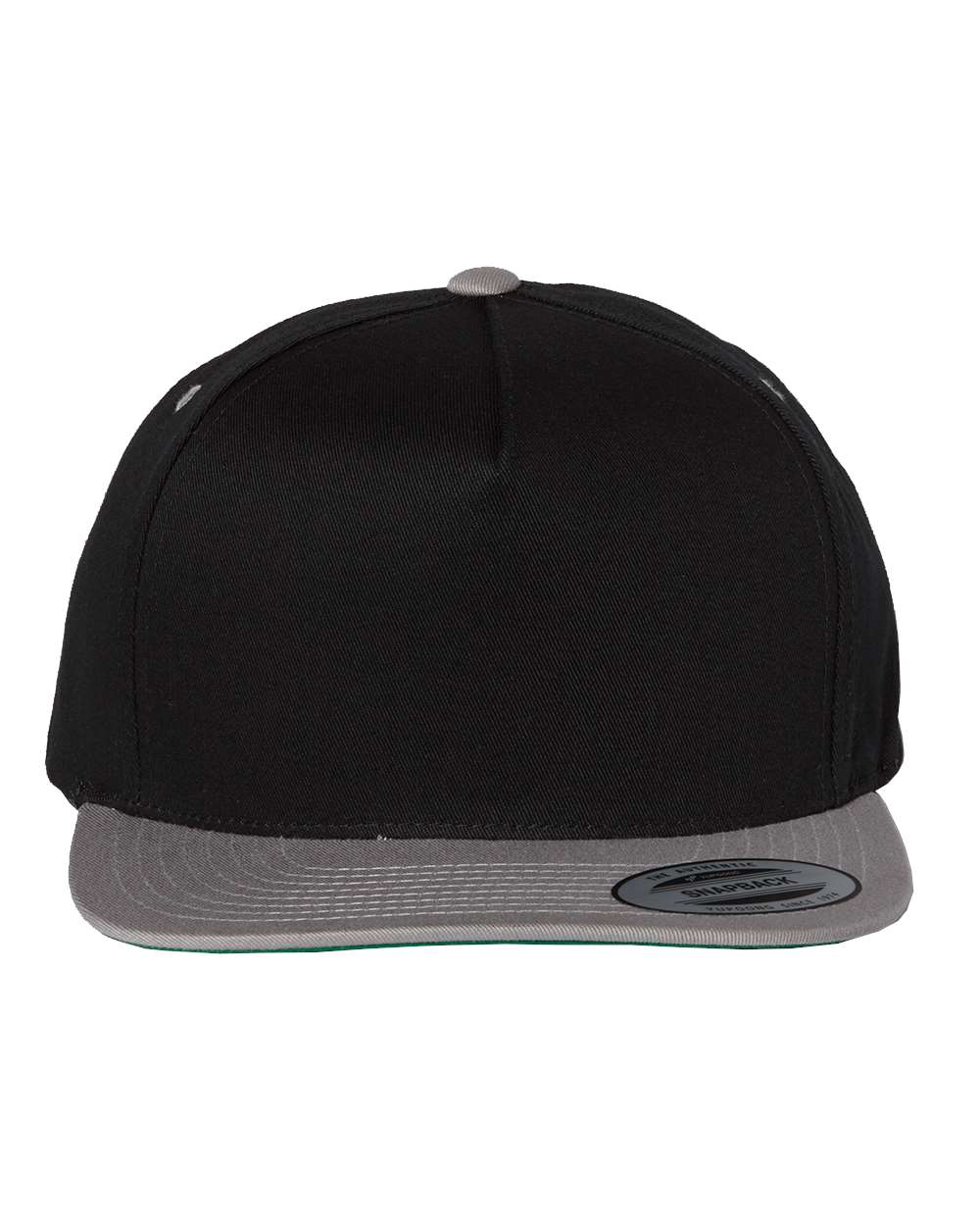 2 Colored Five-Panel Flat Bill Snapback Cap