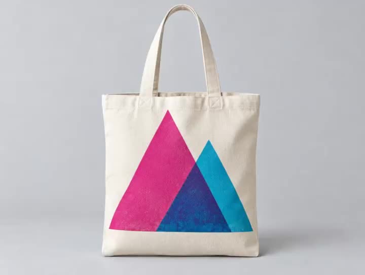 Canvas tote bag with a DTF print